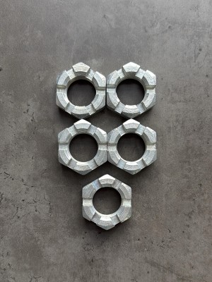 Гайка корончатая, прорезная низкая М30 ГОСТ 5919-73, класс прочности 10, покрытие цинк