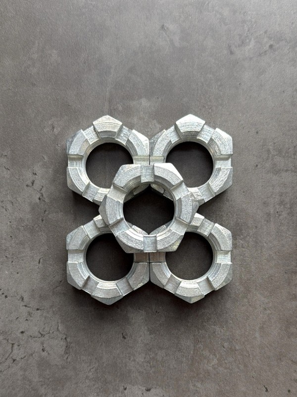 Гайка корончатая, прорезная низкая М30х2 ГОСТ 5919-73, покрытие цинк