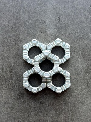 Гайка корончатая, прорезная низкая М20х1,5 ГОСТ 5919-73, класс прочности 10, покрытие цинк