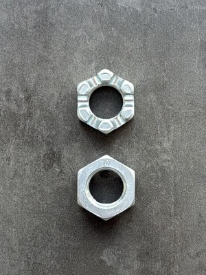 Гайка корончатая, прорезная низкая М20х1,5 DIN 937