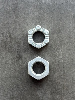 Гайка корончатая, прорезная низкая М18х1,5 DIN 937