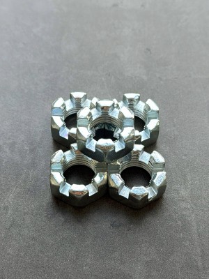 Гайка корончатая, прорезная низкая М12х1,25 DIN 937 (МАЗ, ЗИЛ, ГАЗ)