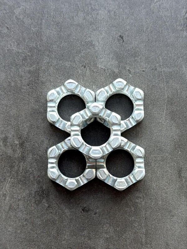 Гайка корончатая, прорезная низкая М18х1,5 ГОСТ 5919-73, класс прочности 10, покрытие цинк