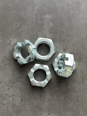 Гайка корончатая, прорезная низкая М27 ГОСТ 5933-73 класс прочности 8