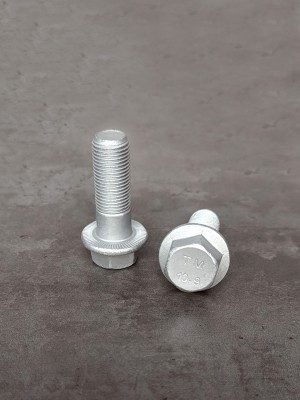 Болт рамный М16х50х1,5 фланцевый с насечками, КП 10.9 оц., (длина резьбы 30 мм.)