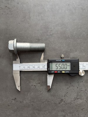 Болт рамный М16х55х1,5 фланцевый с насечками, КП 10.9 оц., (длина резьбы 30 мм.)