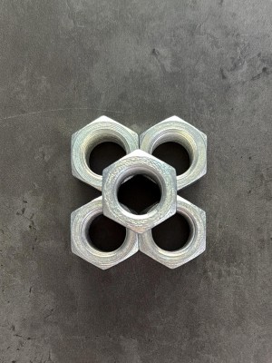 Гайка шестигранная высокая М24х2 ГОСТ 15523-70 кл. прочности 8, в цинке.